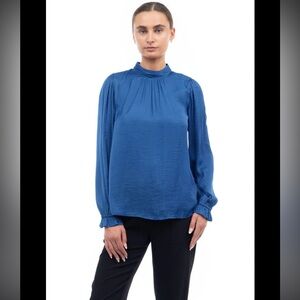 Naked Zebra Royal Blue Long Sleeve Blouse